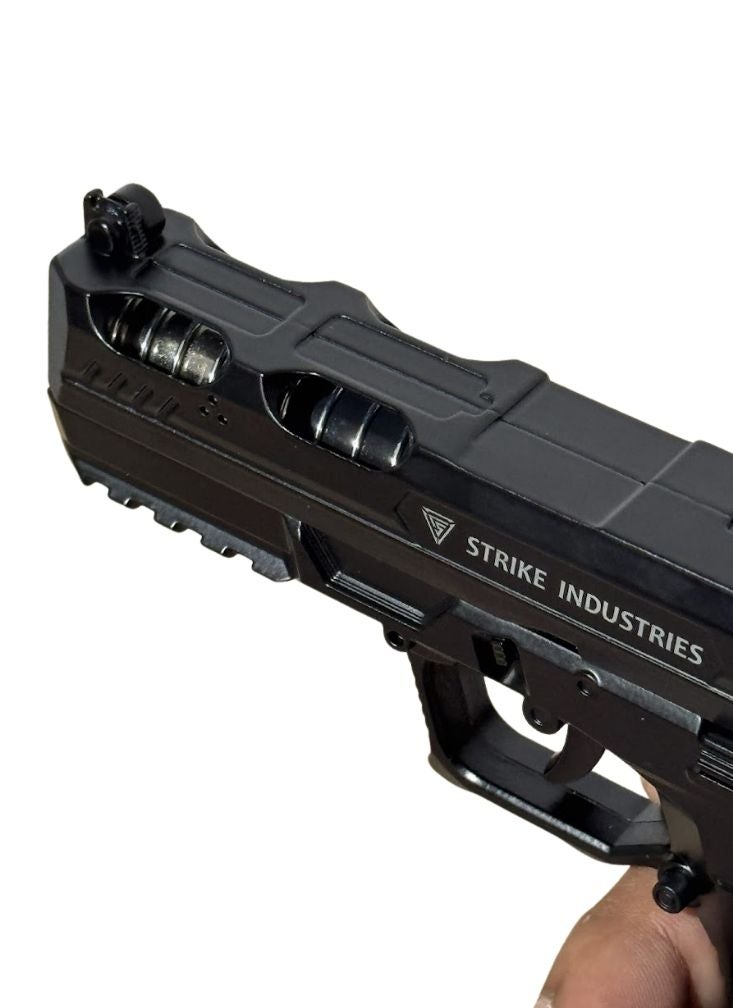 Strike Industries Alloy BB Pistol With Silencer Cylinder Toy for Kids with 400 BB Bullets – Tactical Style Metal Toy Gun - Image 3